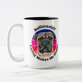 Taza Bicolor Bullmastiff graciosa cita dos tones de café Mug