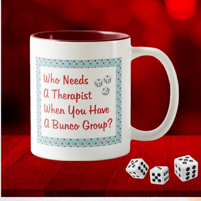 Taza Bicolor bunco que necesita terapeuta (Funny Bunco Mug)