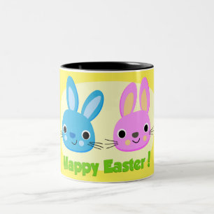 TAZA BICOLOR BUNNES "FELIZ"