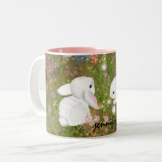 Taza Bicolor Bunny Mug personalizado (Anverso izquierdo)