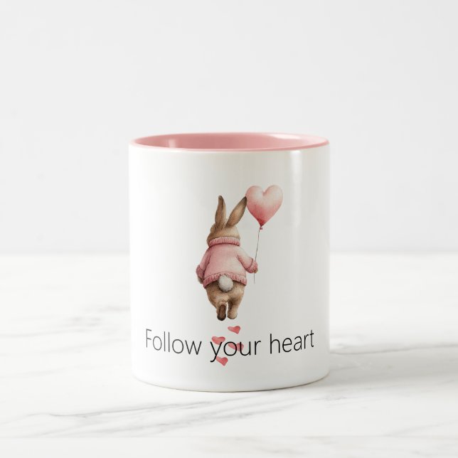 Taza Bicolor Bunny Pink Heart Balloon  (Centro)