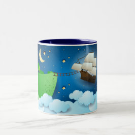 Taza Bicolor Buque volador al aterrizar
