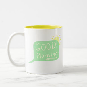 Taza Bicolor Burbuja de discurso Buenos días Sol