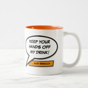 Taza Bicolor Burbuja del discurso de cómics divertidos y person