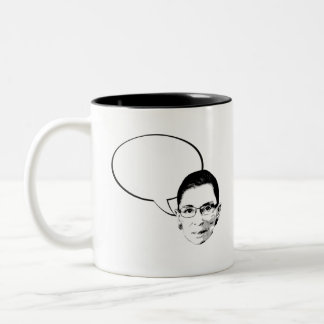 Taza Bicolor Burbuja del pensamiento de Ruth Bader Ginsburg