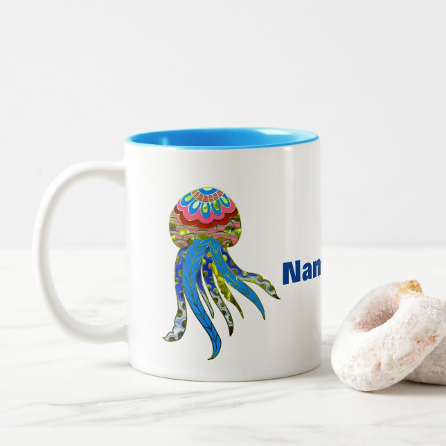 Taza Bicolor Burbujas (Con donut)