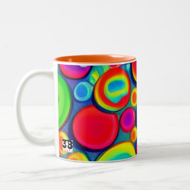Taza Bicolor Burbujas del arco iris (Izquierda)