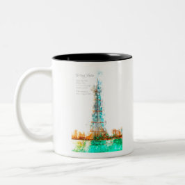 Taza Bicolor BurjKhalifa Aquarell