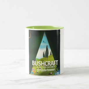 Taza Bicolor Bushcraft 'Visita la naturaleza de la Madre' en la