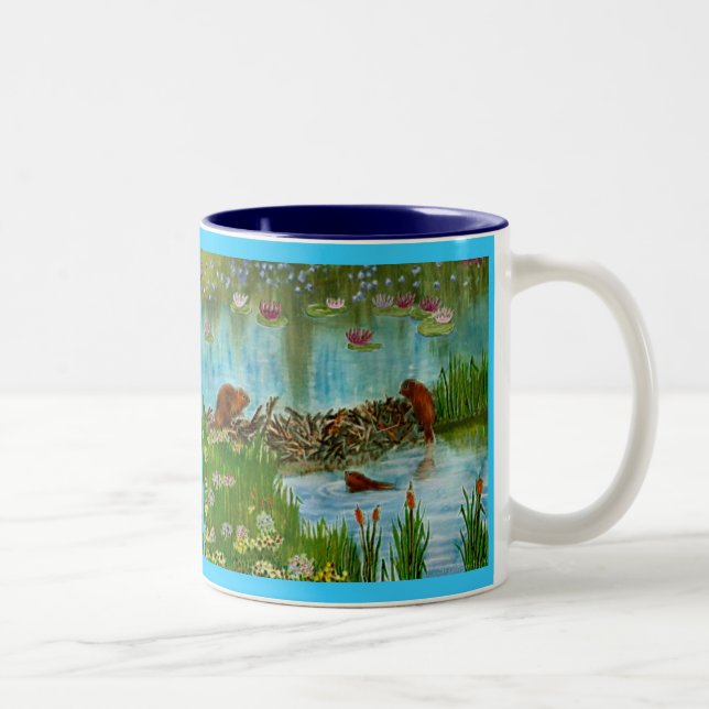 Taza Bicolor BUSY BEAVER KIDS Regalos (Derecha)