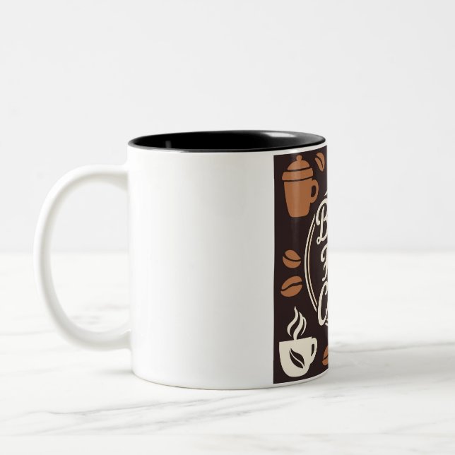 Taza Bicolor "But First, Coffee" - Fuel Your Day (Izquierda)