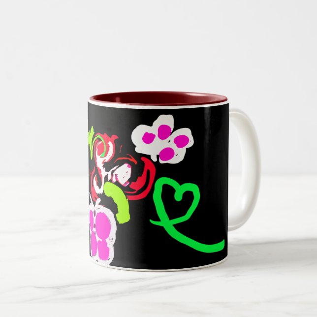 Taza Bicolor Butterflies and Roses valentine  (Anverso derecho)