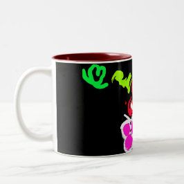 Taza Bicolor Butterflies and Roses valentine 