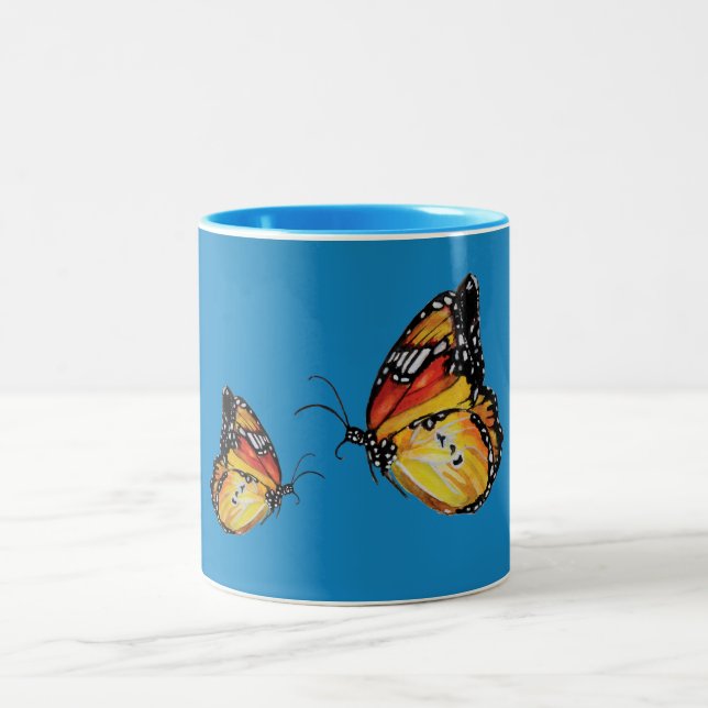 Taza Bicolor Butterflies Coffee Mug (Centro)
