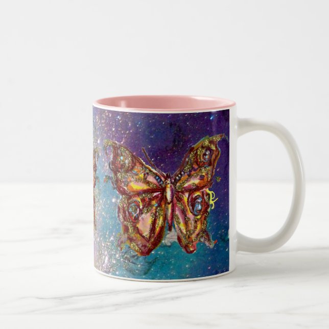 TAZA BICOLOR BUTTERFLY IN GOLD SPARKLES (Derecha)