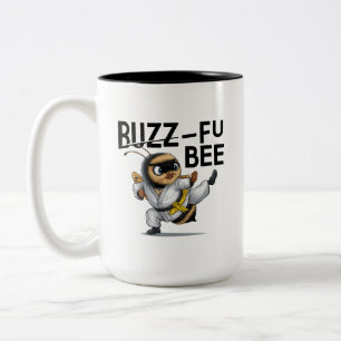 Taza Bicolor Buzz-Fu Bee Martial Arts