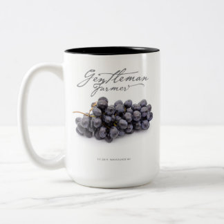 Taza Bicolor Caballero agricultor 15 oz. Café Mug (uvas)