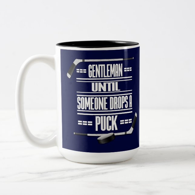 Taza Bicolor Caballero Hockey Hockey Hockey Hockey sobre hielo  (Izquierda)