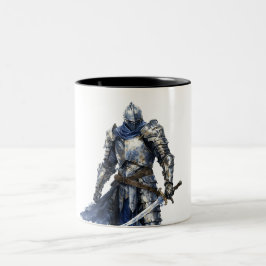 Taza Bicolor Caballero medieval con Cabo Azul