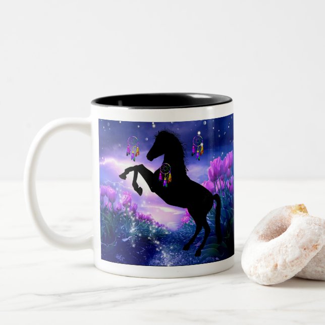 Taza Bicolor Caballo (Con donut)