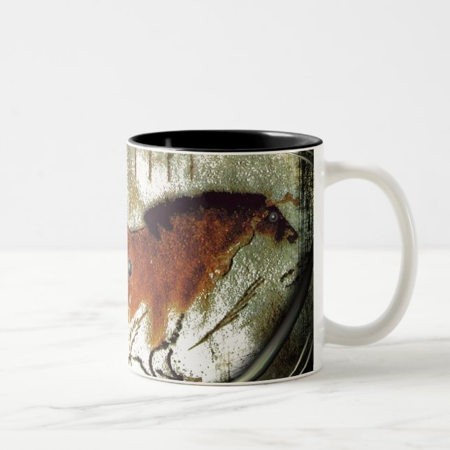 Taza Bicolor Caballo antiguo por Gregory Gallo (Derecha)