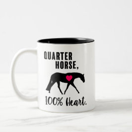 Taza Bicolor Caballo cuarto, 100% corazón - caza Seat