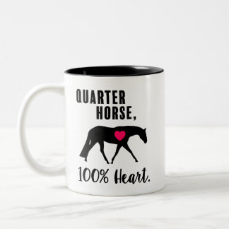Taza Bicolor Caballo cuarto, 100% corazón - caza Seat