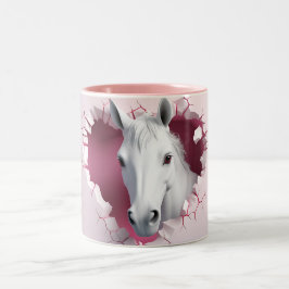 Taza Bicolor Caballo Cute