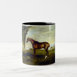 Taza Bicolor Caballo de castaño en un paisaje (George Stubbs)