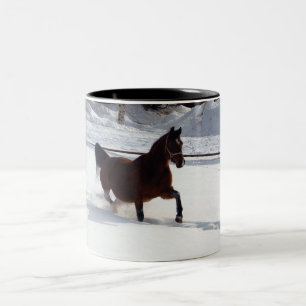 Taza Bicolor Caballo de la nieve
