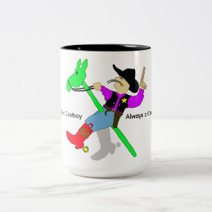 Taza Bicolor Caballo de Madera Cañones Parlantes, Nuevo México