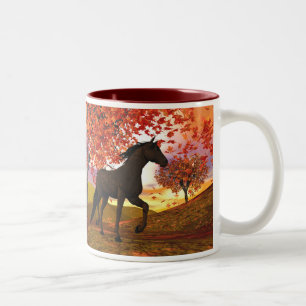 Taza Bicolor Caballo de otoño