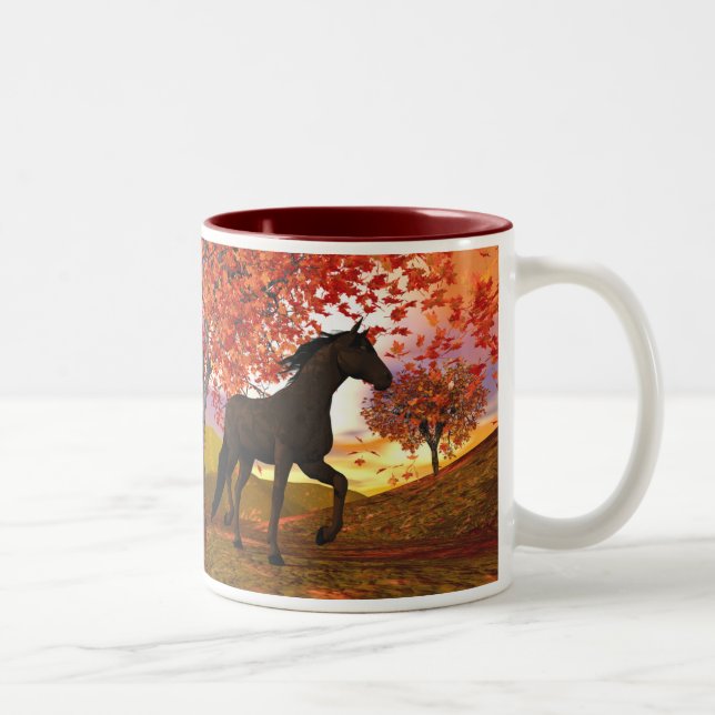 Taza Bicolor Caballo de otoño (Derecha)