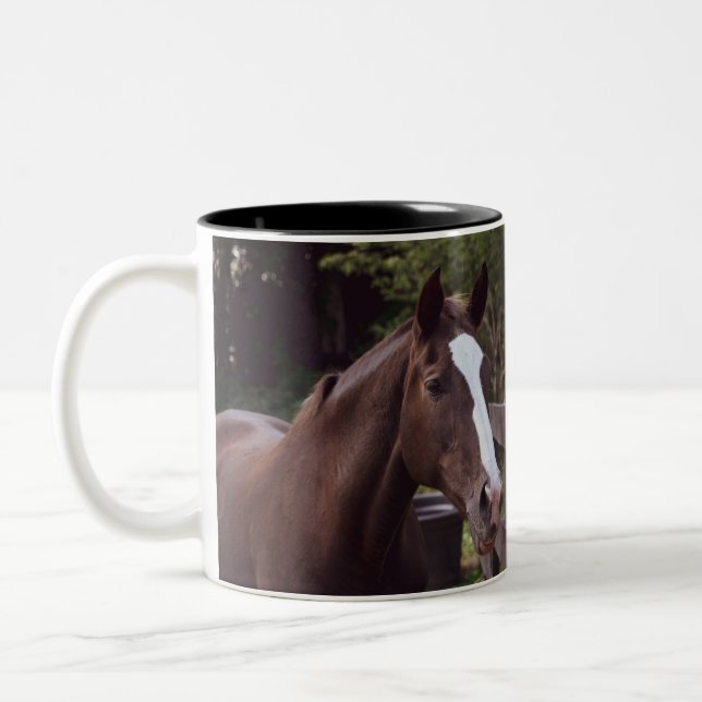 Taza Bicolor Caballo de sangre holandés - Tina (Izquierda)