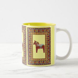 Taza Bicolor Caballo enmarcado de Dalarna