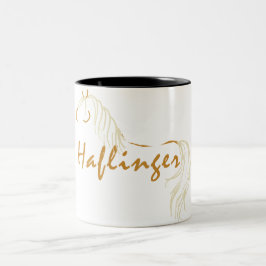 Taza Bicolor Caballo Haflinger