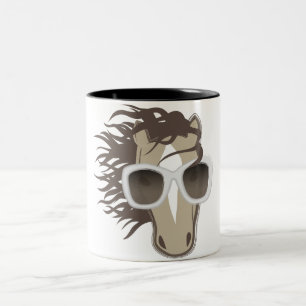 Taza Bicolor Caballo hermoso (gafas de sol)