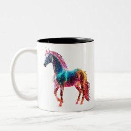 Taza Bicolor Caballo majestuoso