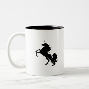 Taza Bicolor Caballo negro
