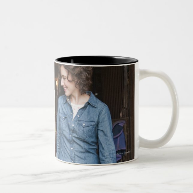 Taza Bicolor Caballo principal de la mujer (Derecha)