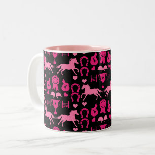 Taza Bicolor Caballo rosado