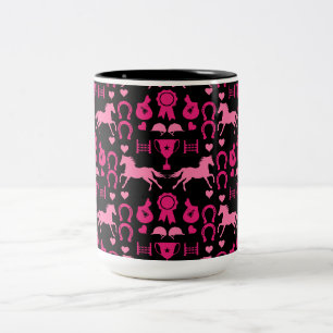 Taza Bicolor Caballo rosado