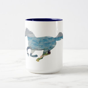 Taza Bicolor Caballo salvaje