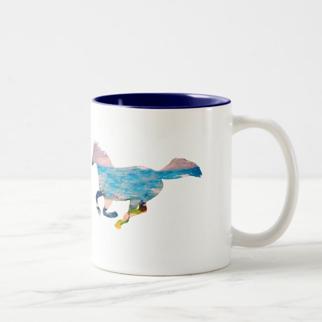 Taza Bicolor Caballo salvaje (Derecha)