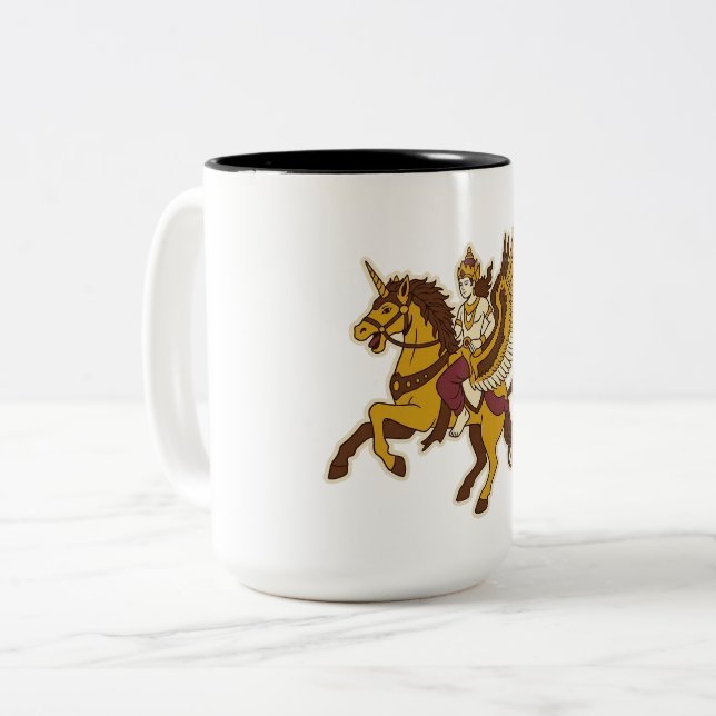 Taza Bicolor Caballo Sembrani (Anverso izquierdo)