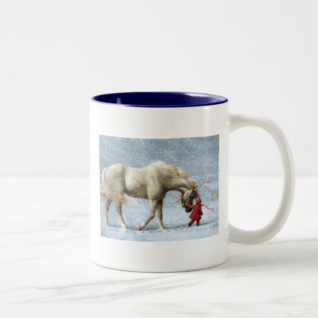 Taza Bicolor Caballo y Chica Mug (Derecha)