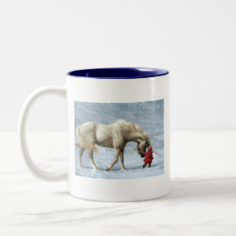 Taza Bicolor Caballo y Chica Mug