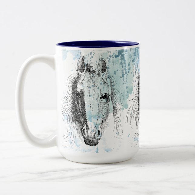 Taza Bicolor Caballos (Izquierda)