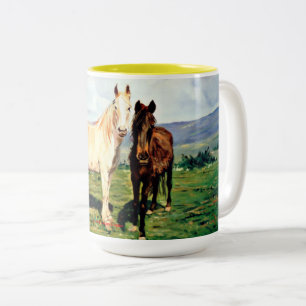 Taza Bicolor Caballos