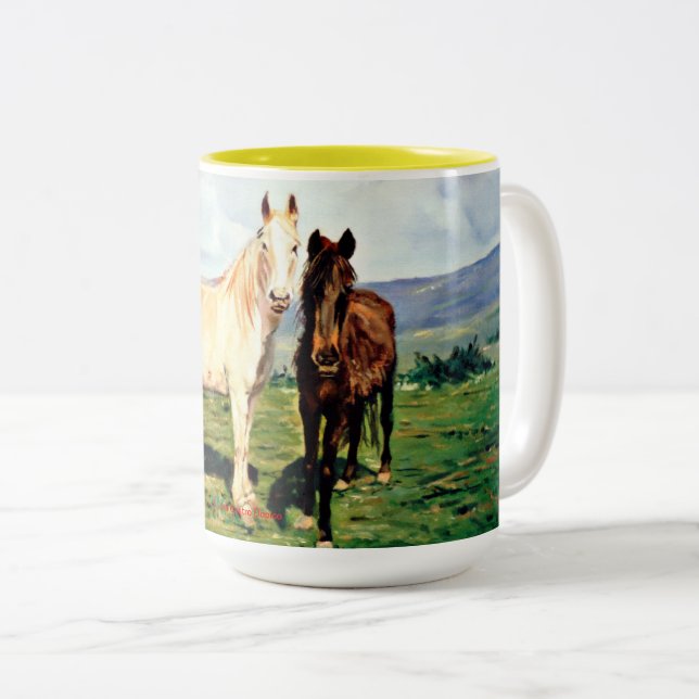 Taza Bicolor Caballos (Anverso derecho)